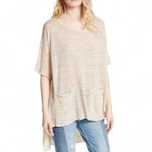 Free People Mélange High Low Sweater Top Size M